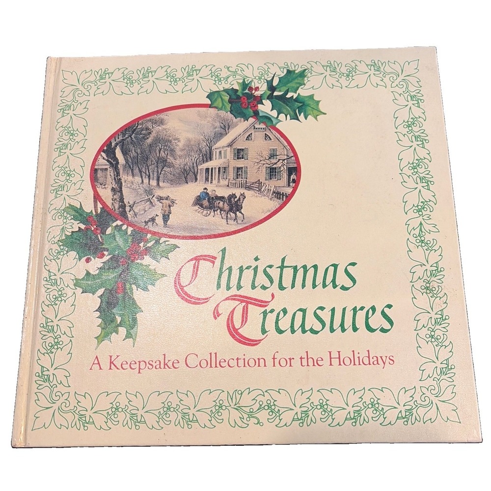 Vintage 1976 Christmas Treasures Keepsake Holiday Collection Hardcover Book (C6)